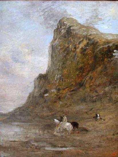 Eugene Fromentin Moroccan Horsemen at the Foot of the Chiffra Cliffs France oil painting art
